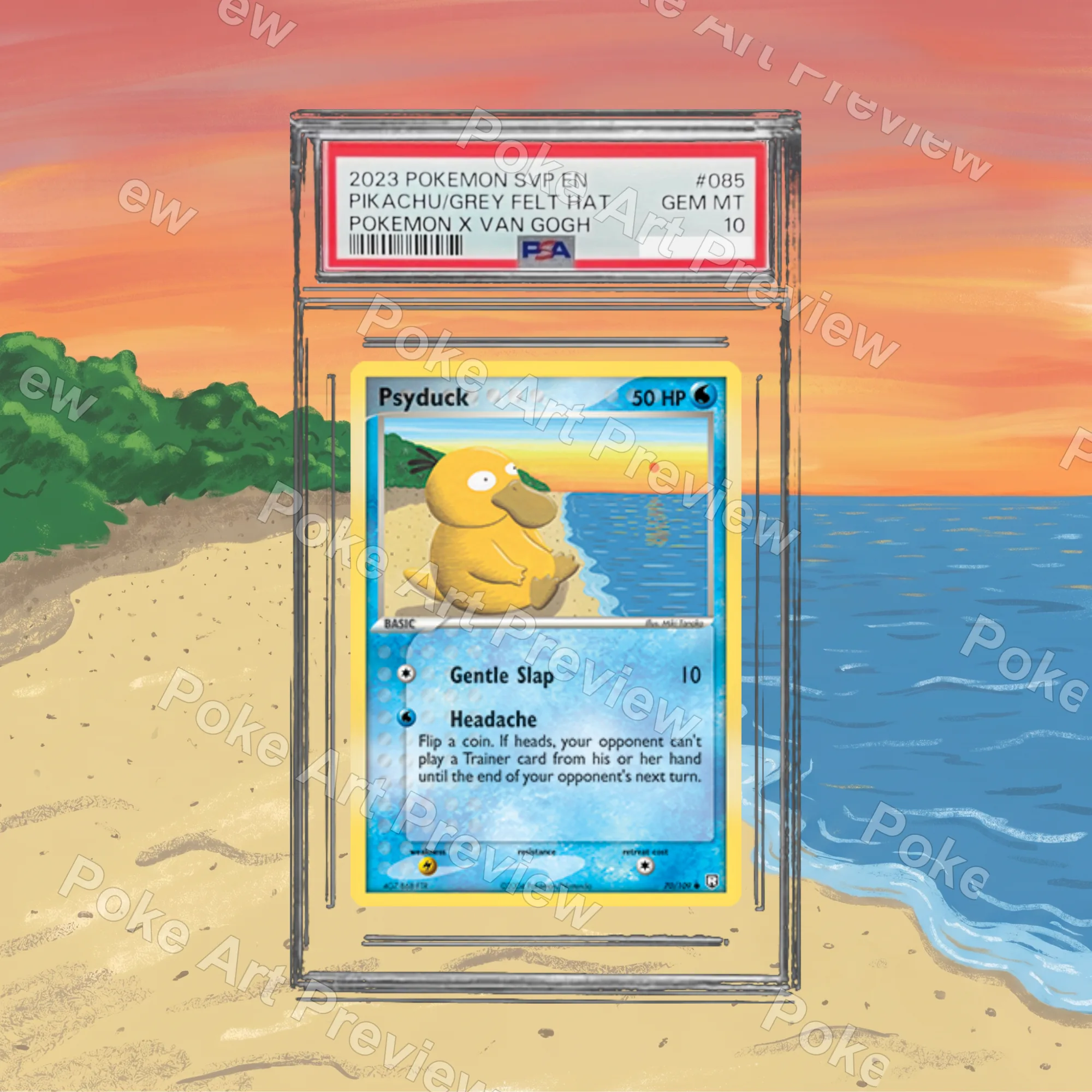 コダック 70/112 EXファイアレッド&リーフグリーン ビーチ ポケモンTCG拡張アート コレクター展示用 view 3