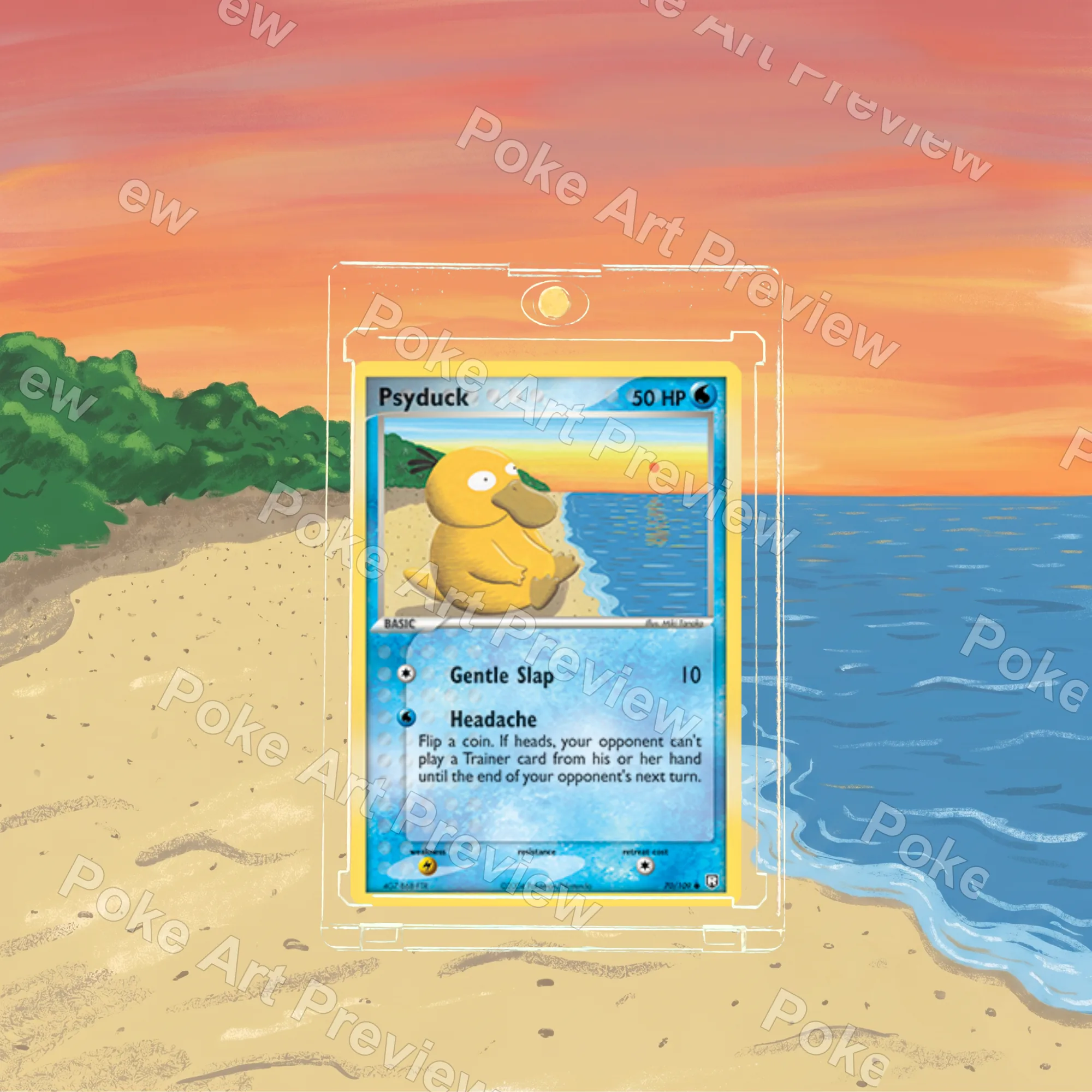 コダック 70/112 EXファイアレッド&リーフグリーン ビーチ ポケモンTCG拡張アート コレクター展示用 view 4