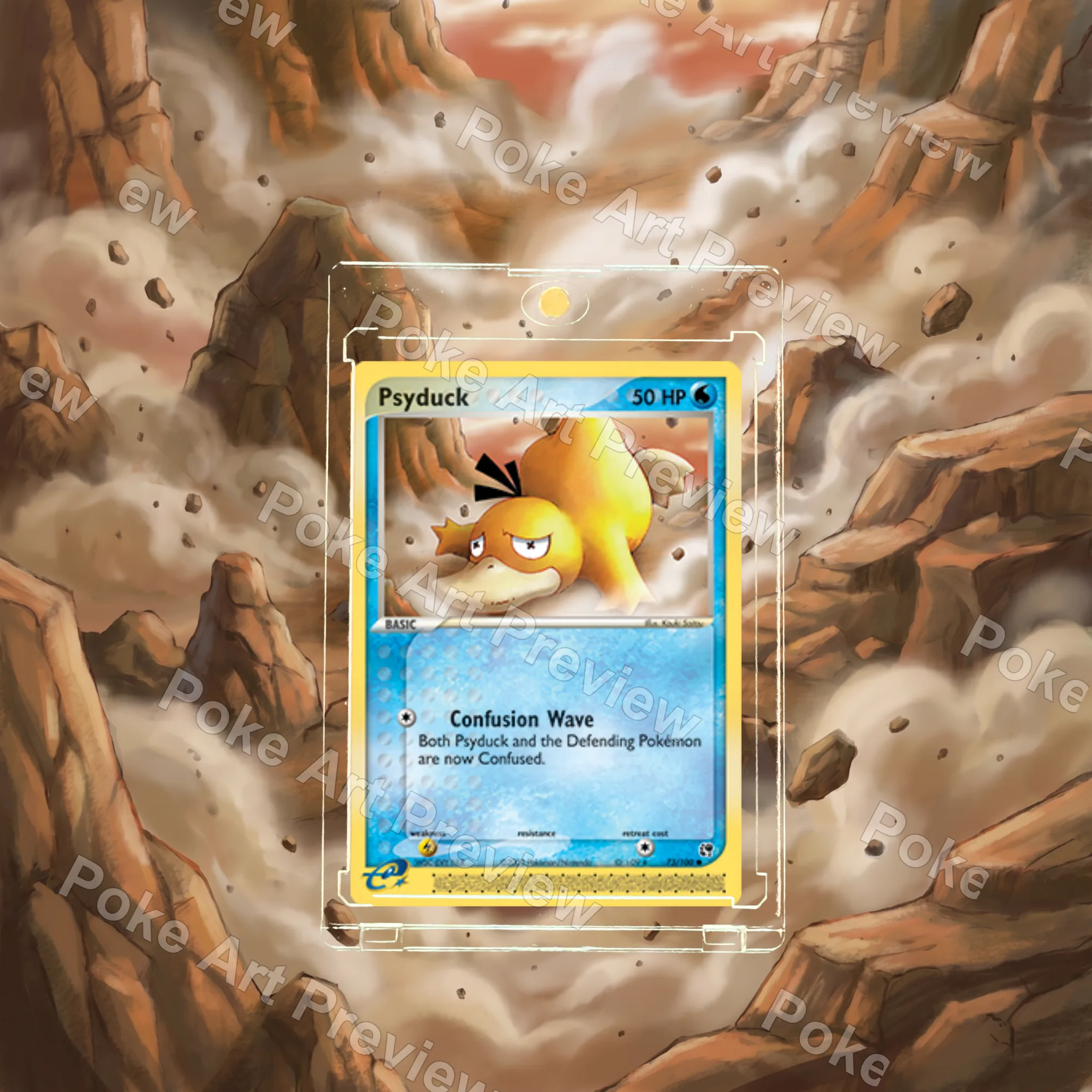 コダック 73/100 EXサンドストーム ポケモンTCG拡張アート コレクター展示用 view 3