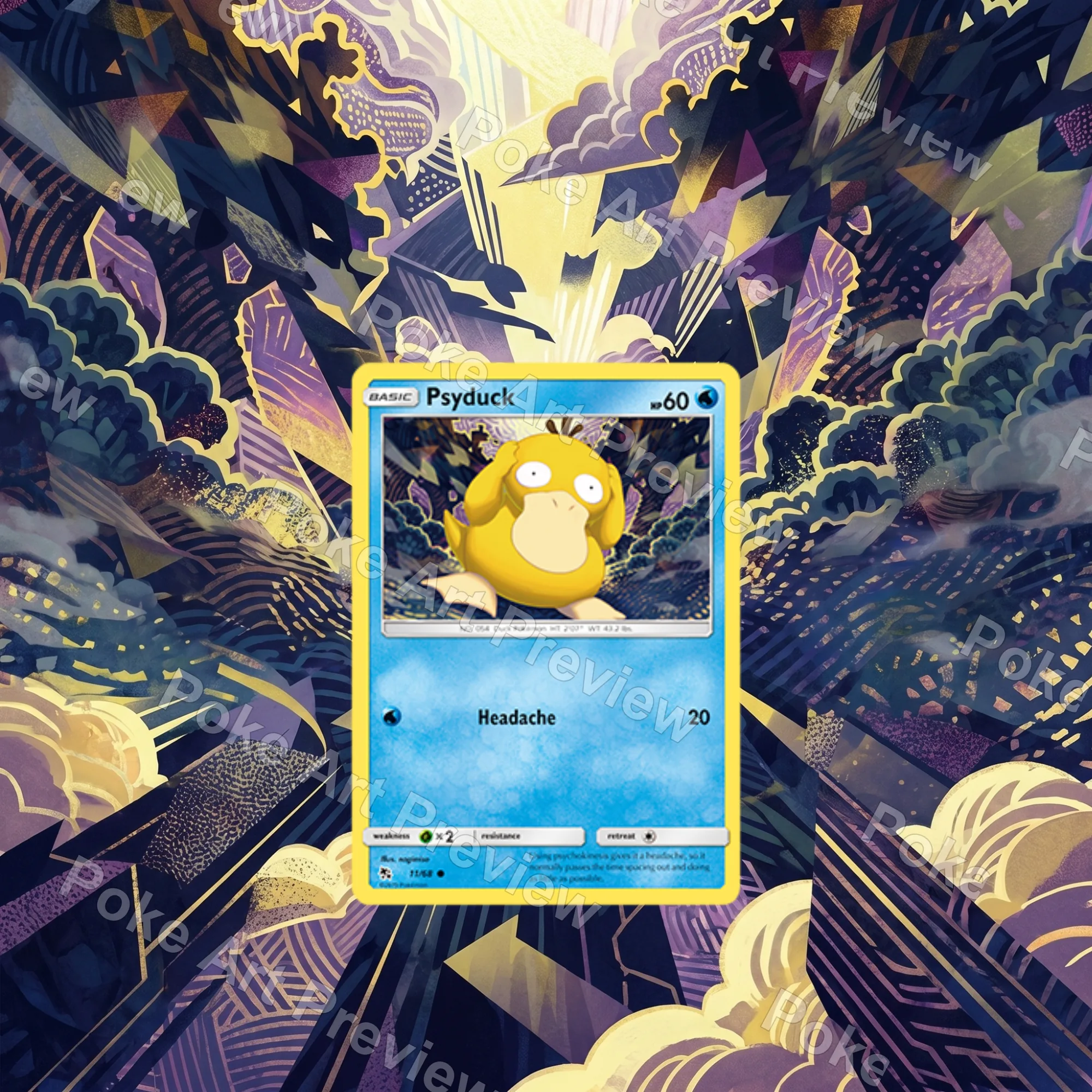 コダック 11/68 Hidden Fates Set 2 ポケモンTCG拡張アート コレクター展示用