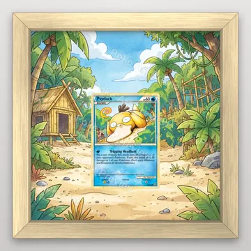 Psyduck 74/102 HS Triumphant Pokemon TCG extension art collector display view 3