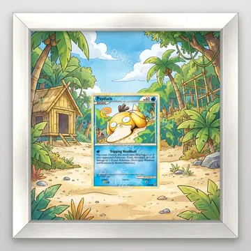Psyduck 74/102 HS Triumphant Pokemon TCG extension art collector display view 5