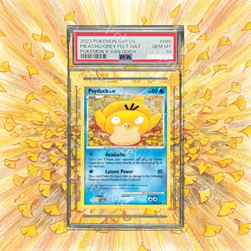 Psyduck 87/127 Platinum Pokemon TCG extension art collector display view 8