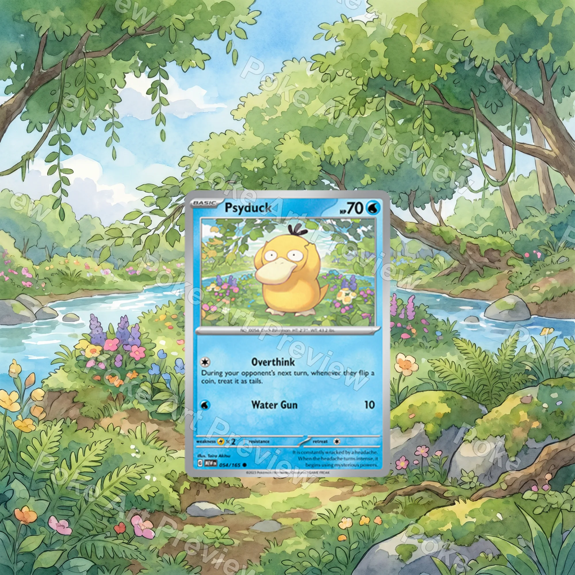 コダック 054/165 ポケモンカード151 ポケモンTCG拡張アート コレクター展示用 view 2