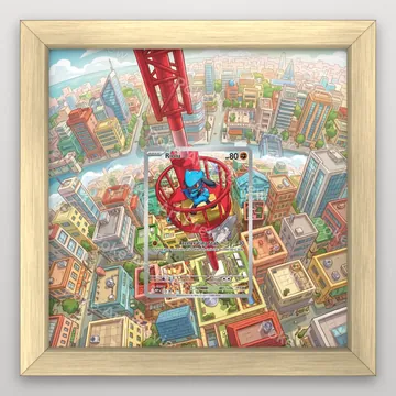 リオル 215/198 スカーレット&バイオレット AR ポケモンTCG拡張アート コレクター展示用 view 3