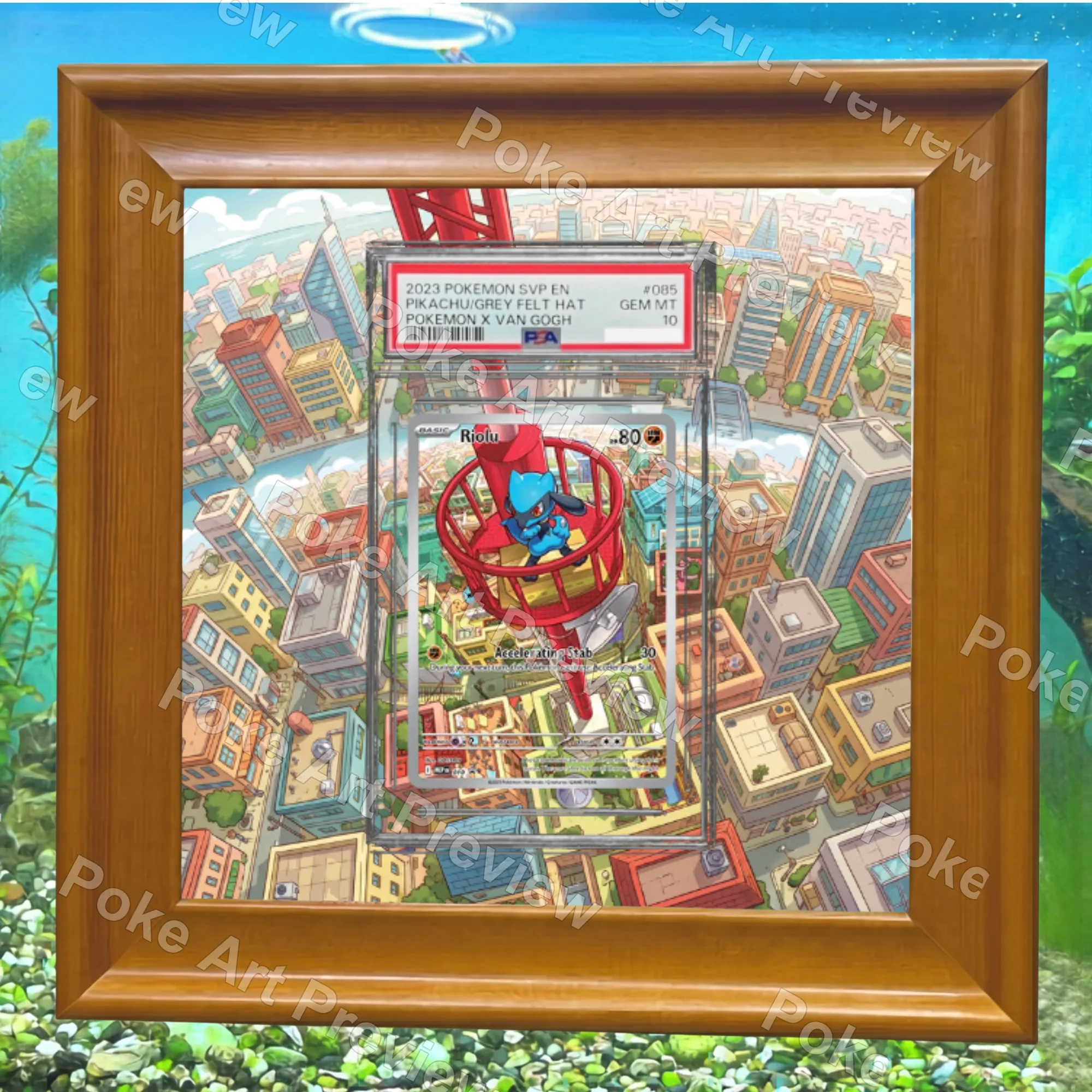 リオル 215/198 スカーレット&バイオレット AR ポケモンTCG拡張アート コレクター展示用 view 5