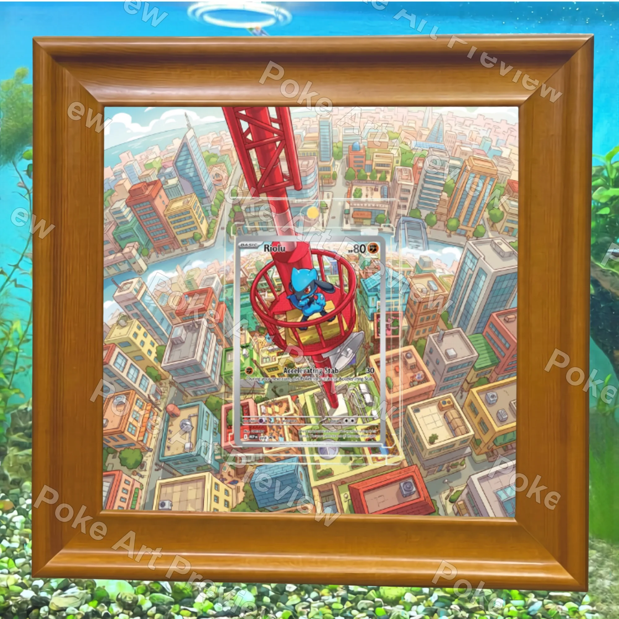 リオル 215/198 スカーレット&バイオレット AR ポケモンTCG拡張アート コレクター展示用 view 6