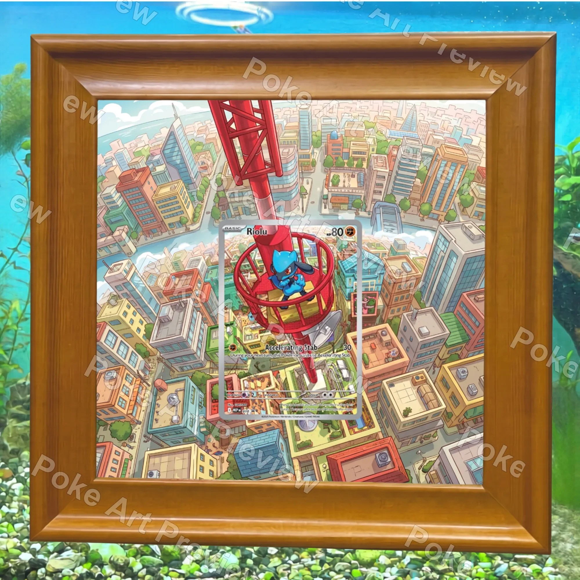 リオル 215/198 スカーレット&バイオレット AR ポケモンTCG拡張アート コレクター展示用 view 7