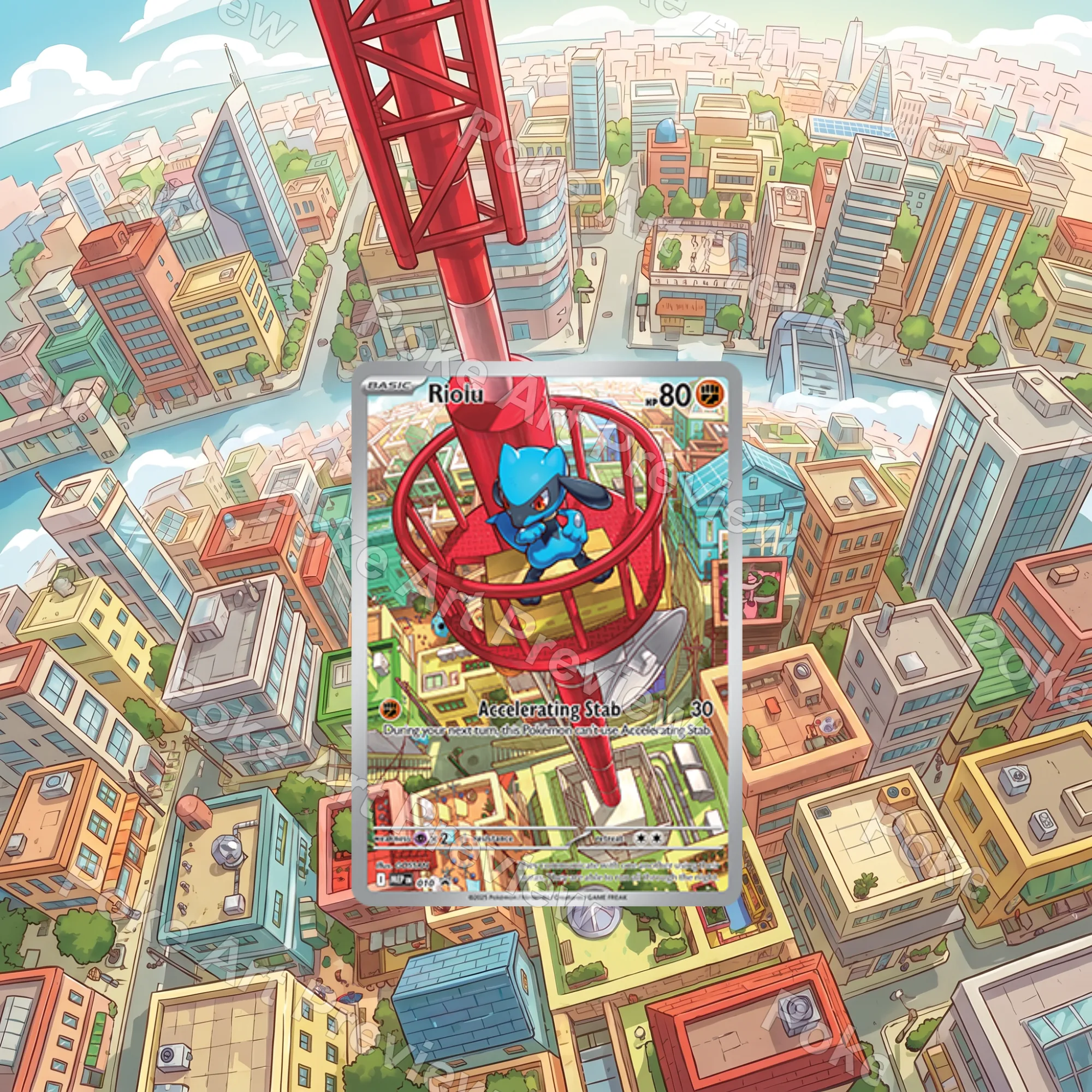 リオル 215/198 スカーレット&バイオレット AR ポケモンTCG拡張アート コレクター展示用