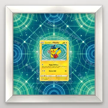 Special Delivery Pikachu SWSH074 SWSH Black Star Promos Pokemon TCG extension art collector display view 4