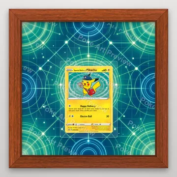 Special Delivery Pikachu SWSH074 SWSH Black Star Promos Pokemon TCG extension art collector display view 2