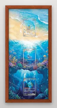 Squirtle, Wartortle and Blastoise ex Scarlet & Violet 151 Pokemon TCG extension art collector display view 2