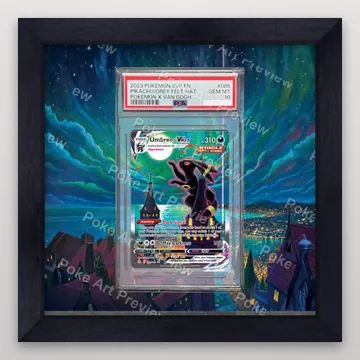 Umbreon VMAX Moonbreon 215/203 PSA Evolving Skies Pokemon TCG extension art collector display view 4