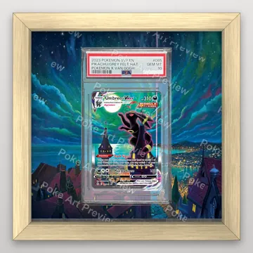 Umbreon VMAX Moonbreon 215/203 PSA Evolving Skies Pokemon TCG extension art collector display view 3