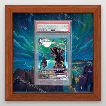 Umbreon VMAX Moonbreon 215/203 PSA Evolving Skies Pokemon TCG extension art collector display view 2