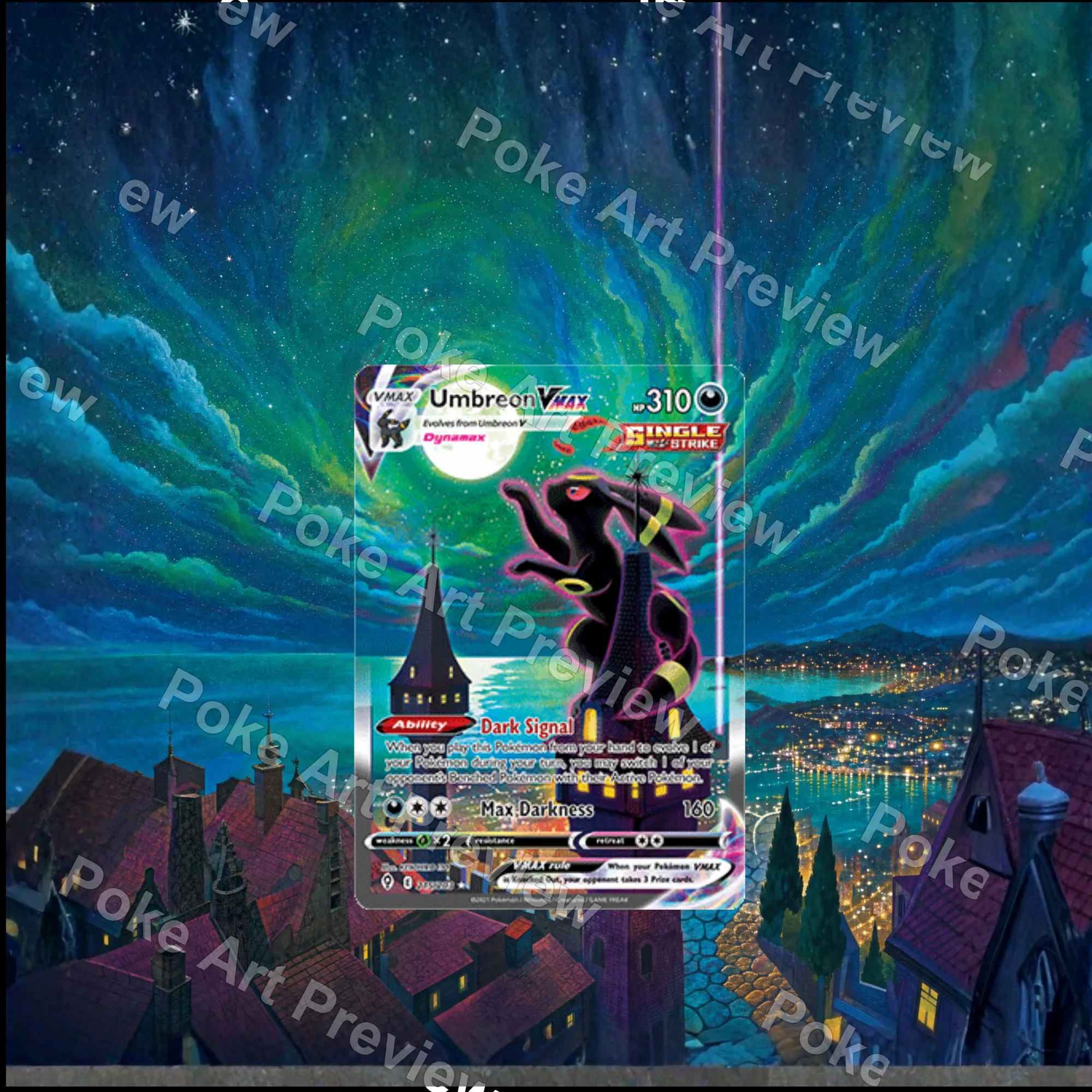 ブラッキーVMAX Evolving Skies ポケモンTCG拡張アート コレクター展示用 view 3