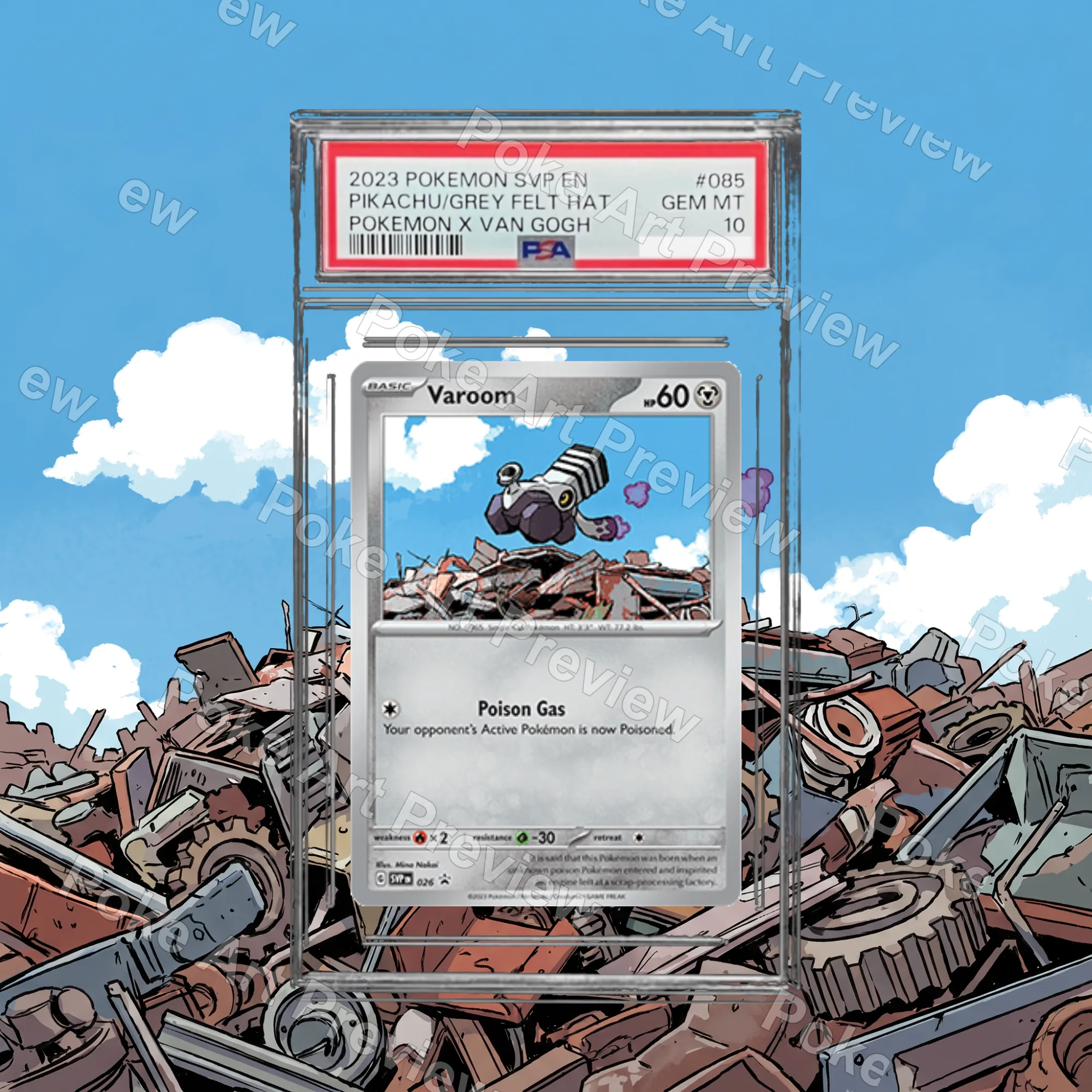 Varoom 026 SV-P promo Pokemon TCG extension art collector display view 3